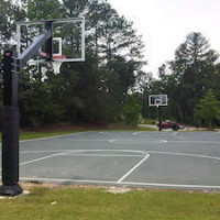 outdoor basketball court where outdoor basketball shoes should be worn